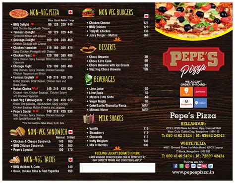pepe's pizza menu